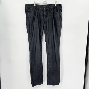 Prana Mid‎ Rise Jeans Black Size 12 Organic Cotton Straight Leg Stretch